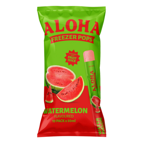 ALOHA FRUIT MOCKTAIL WATERMELON FREEZE POPS 10PK 50ML