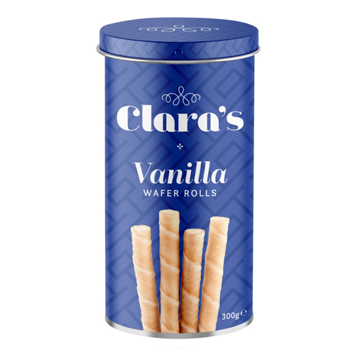 CLARA'S WAFER ROLLS VANILLA 300G