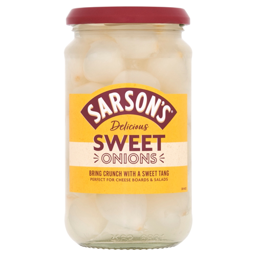 SARSONS SWEET & MILD SILVERSKIN ONIONS 460G