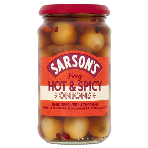 SARSONS FIERY HOT & SPICY ONIONS 460G