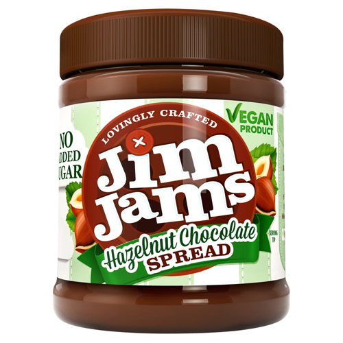 JIM JAMS VEGAN CHOCOLATE HAZELNUT SPREAD 330G