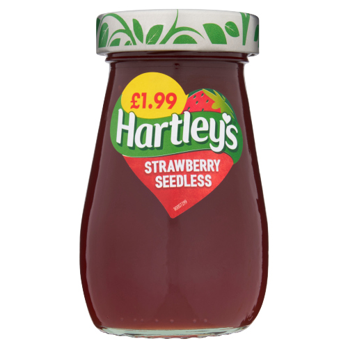 HARTLEY'S SEEDLESS STRAWBERRY JAM PMP £1.99 300G