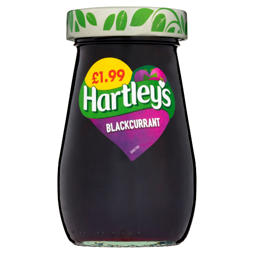 HARTLEY'S BLACKCURRANT JAM PMP £1.99 300G