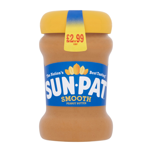 SUN-PAT SMOOTH PEANUT BUTTER PMP £2.99 300G