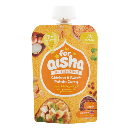 FOR AISHA CHICKEN & SWEET POTATO CURRY 7+ MONTHS STAGE 2 130G