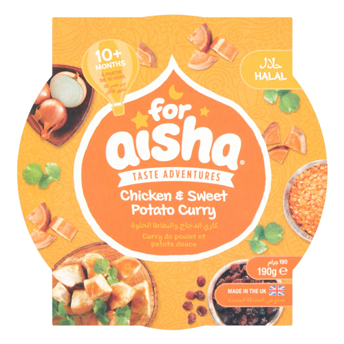 FOR AISHA CHICKEN & SWEET POTATO CURRY 10+ MONTHS STAGE 3 190G