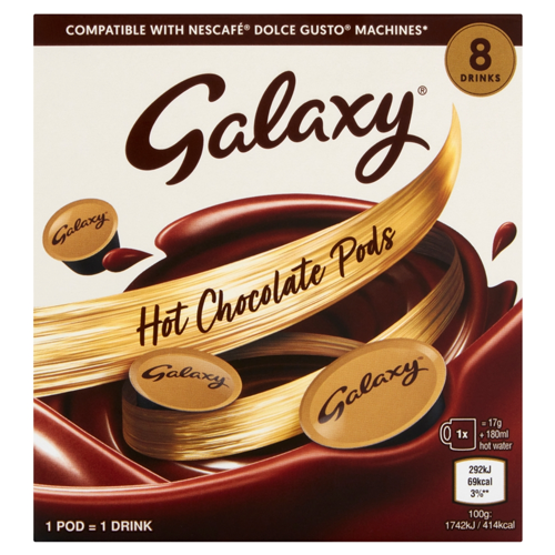 GALAXY HOT CHOCOLATE DOLCE GUSTO 8 PODS 136G