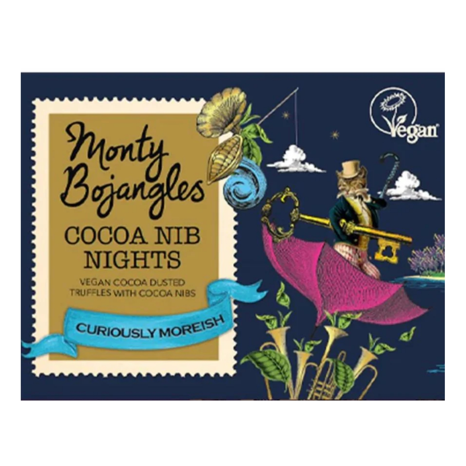 MONTY BOJANGLES COCOA NIB NIGHTS VEGAN CHOCOLATEY TRUFFLES 100G-XMAS