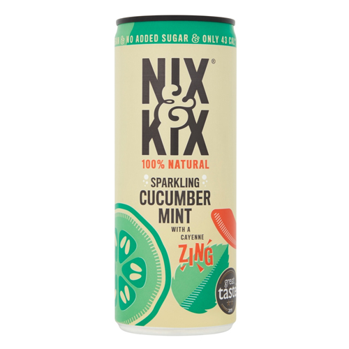 NIX & KIX SPARKLING CUCUMBER MINT 12X 250ML