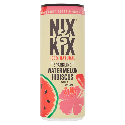 NIX & KIX SPARKLING WATERMELON HIBISCUS 24X 250ML