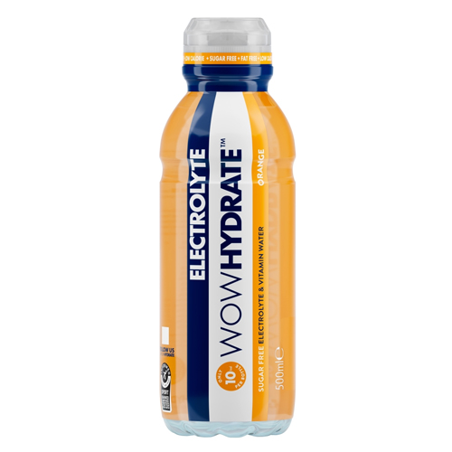 WOW HYDRATE ELECTROLYTE ORANGE PET 500ML