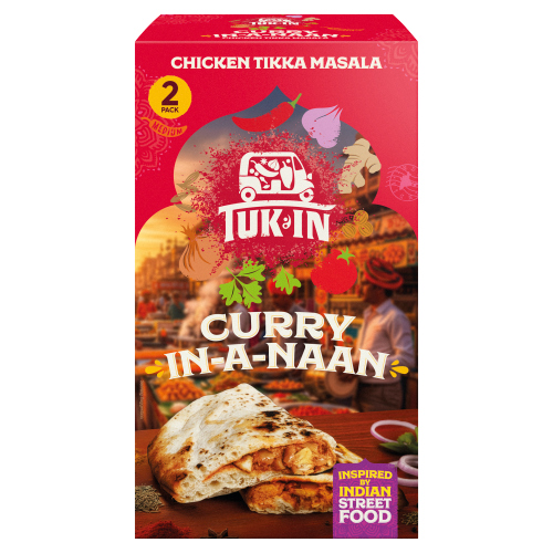 TUK IN FOODS CHICKEN TIKKA CURRY IN A NAAN 2PK 360G