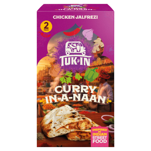 TUK IN FOODS CHICKEN JALFREZI CURRY IN A NAAN 2PK 360G