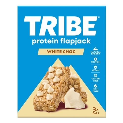 TRIBE PROTEIN ENERGY WHITE CHOC FLAPJACKS 3PK 38G