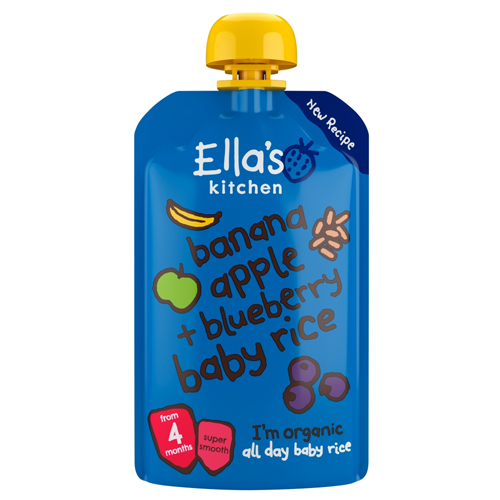 ELLA'S KITCHEN RICE BANANA & BLUEBERRY 120G