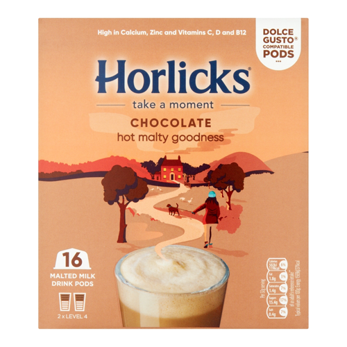 HORLICKS CHOCOLATE DOLCE GUSTO COMPATIBLE PODS 16G