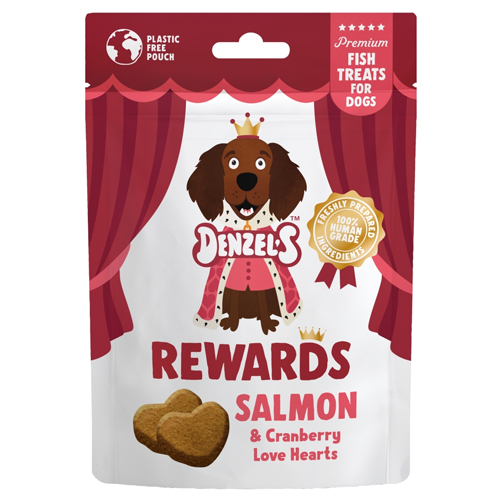 DENZELS SALMON & CRANBERRY LOVEHEARTS 70G