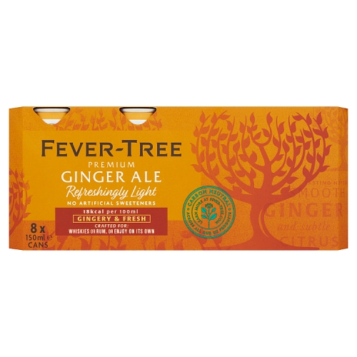 FEVER TREE GINGER ALE CAN 8PK 150ML