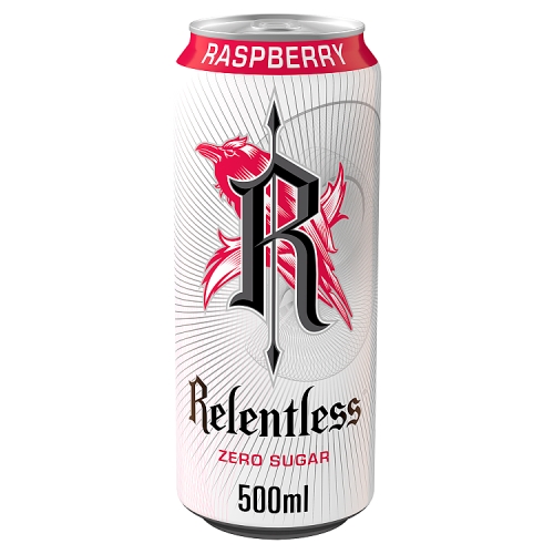 RELENTLESS RASPBERRY ZERO CAN 500ML