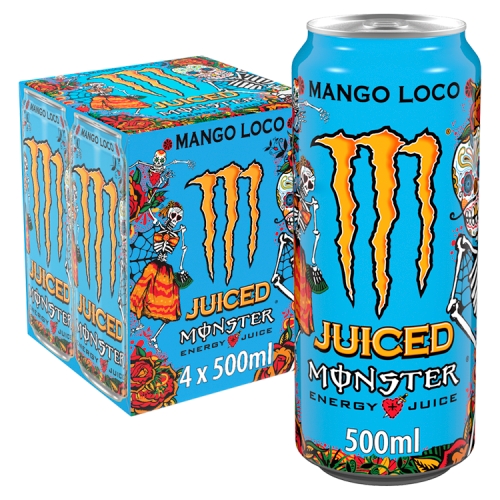 MONSTER ENERGY MANGO LOCO CAN 4PK 500ML