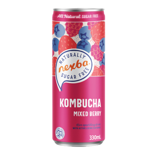 NEXBA MIXED BERRY KOMBUCHA SLEEK 330ML