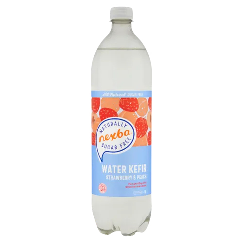 NEXBA WATER KEFIR STRAWBERRY & PEACH 1L