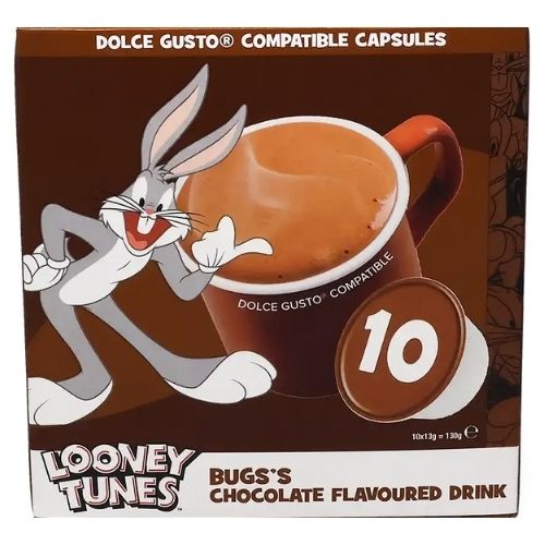 LOONEY TUNES BUG'S CHOCOLATE DOLCE GUSTO COMPATIBLE 10 PODS