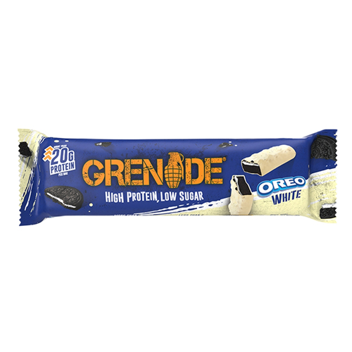 GRENADE HIGH PROTEIN LOW SUGAR BAR WHITE OREO 60G