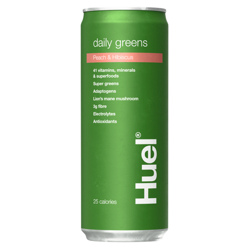 HUEL DAILY GREENS RTD PEACH HIBISCUS 330ML