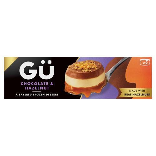 GU CHOCOLATE & HAZELNUT FROZEN DESSERT 2PK