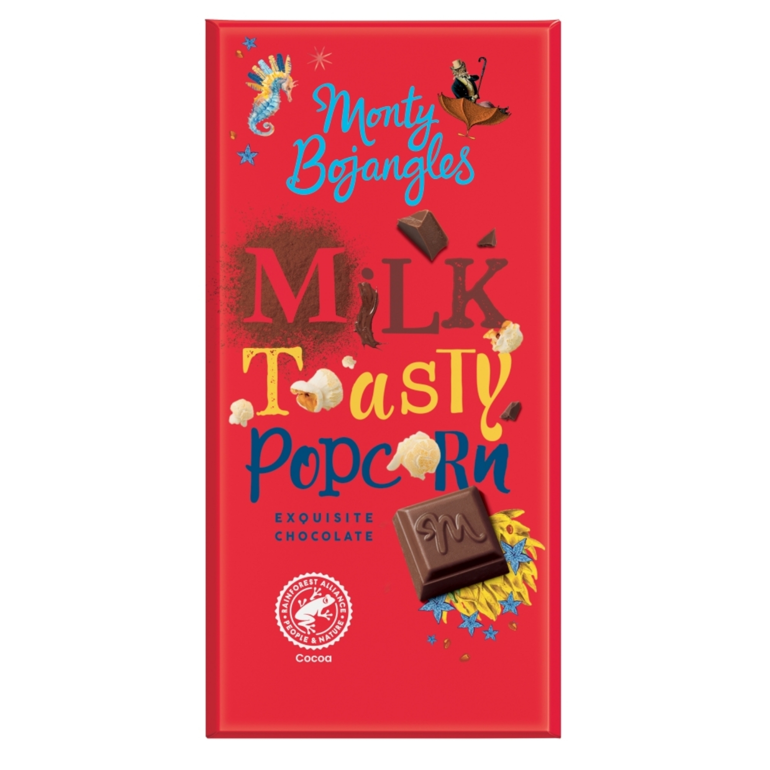 MONTY BOJANGLES MILK TOASTY POPCORN CHOCOLATE BAR 150G-XMAS