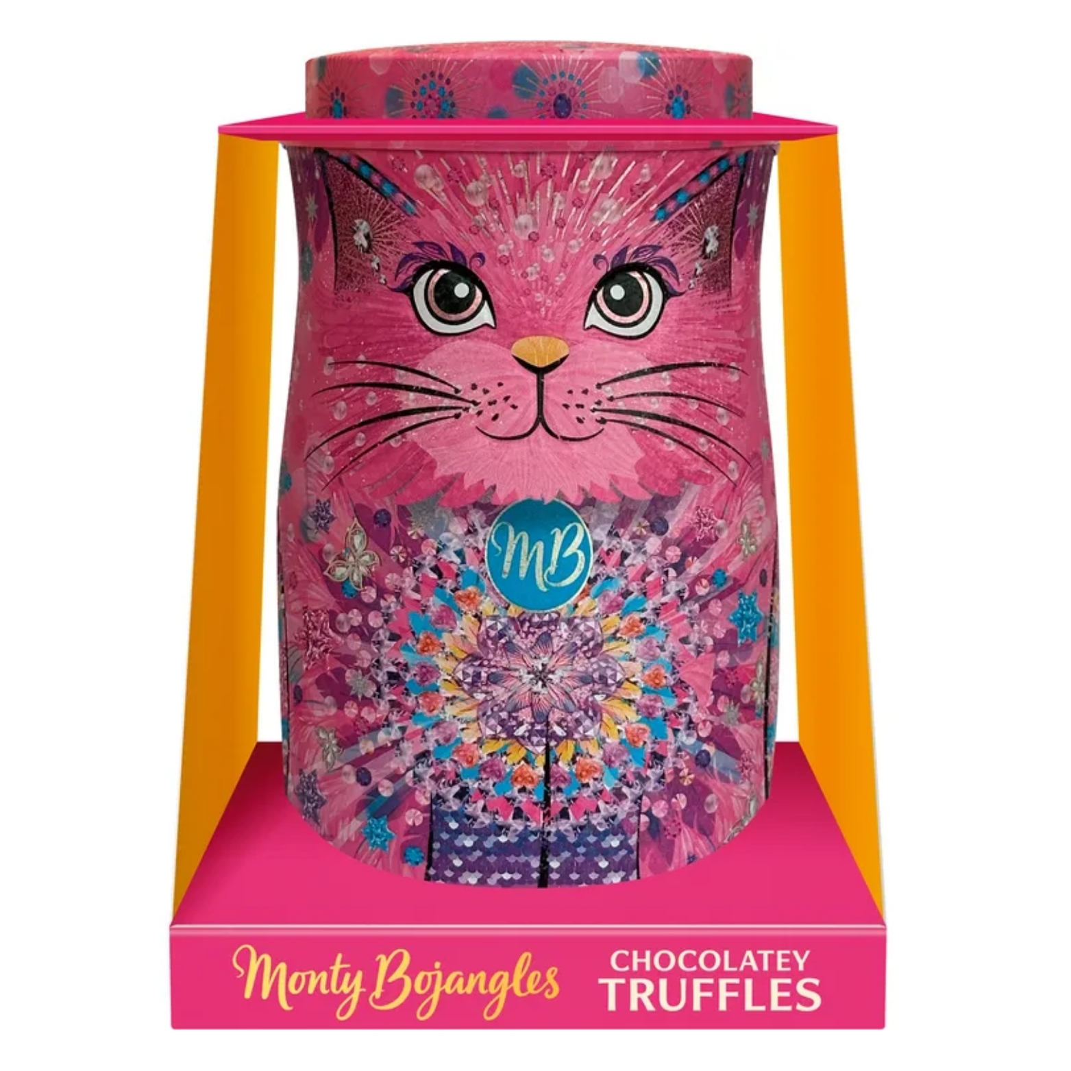MONTY BOJANGLES BERRY BUBBLY SHIMMERING STARLET CAT TIN 135G-XMAS
