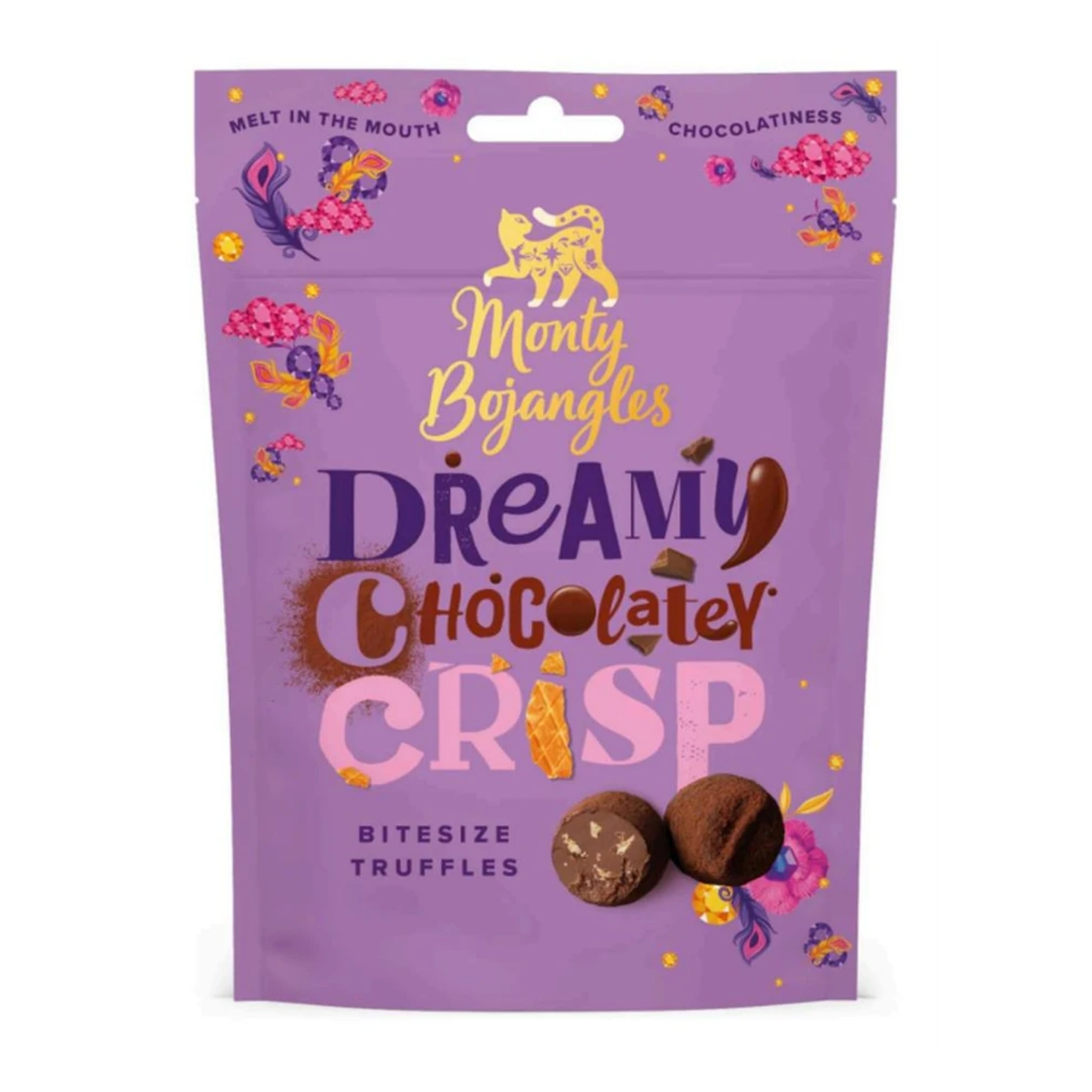 MONTY BOJANGLES NEW BITESIZE TRUFFLES DREAMY CHOCOLATEY CRISP 100G-XMAS