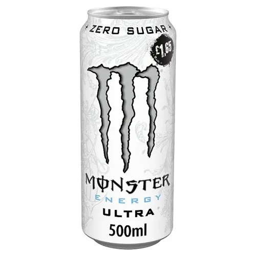 MONSTER ENERGY ULTRA WHITE CAN PMP £1.65 500ML