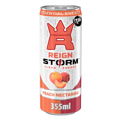 REIGN STORM PEACH NECTARINE CLEAN CAN PMP £1.59 355ML