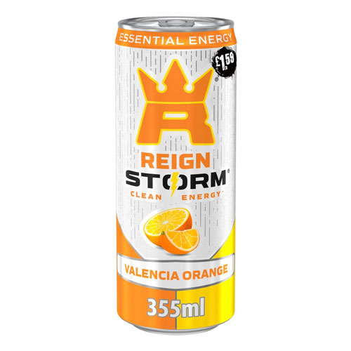 REIGN STORM VALENCIA ORANGE CLEAN CAN PMP £1.59 355ML