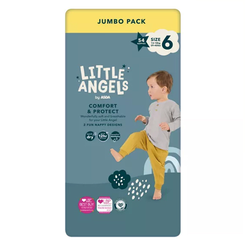 LITTLE ANGELS COMFORT & PROTECT SIZE 6 JUMBO 54PK
