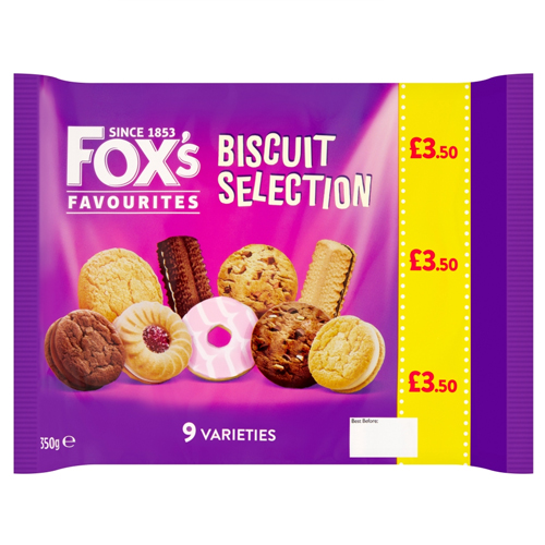 FOX'S FAVOURITE ASSORTMENT PMP £3.50 350G