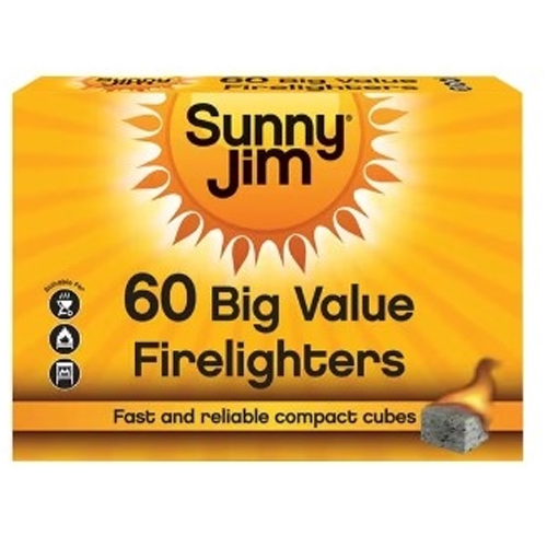 SUNNY JIM FIRELIGHTERS BLOCK 60PK