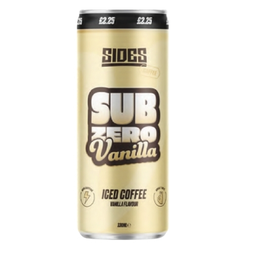 SIDES SUB ZERO VANILLA ICED COFFEE CAN PMP £2.25 330ML
