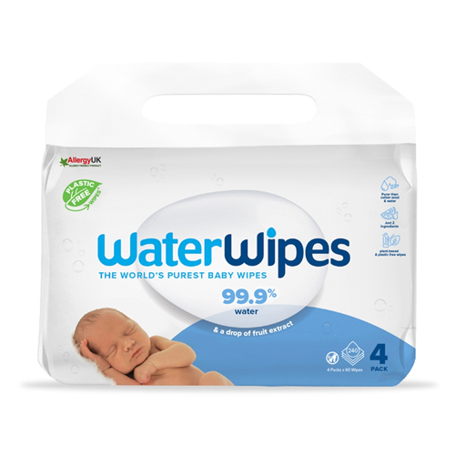 WATERWIPES SENSITIVE NEWBORN BIODEGRADABLE BABY WIPES 240PK