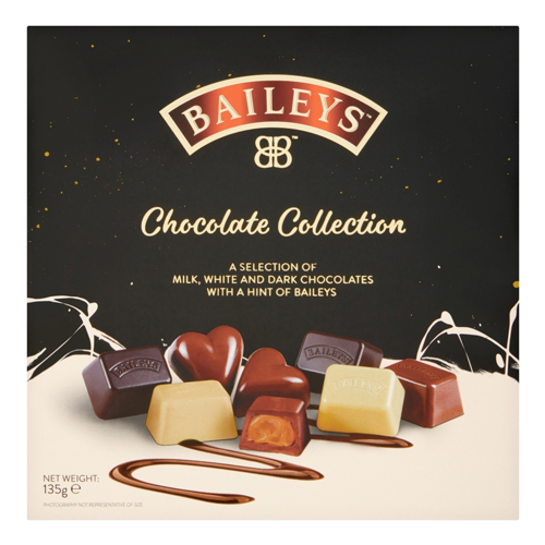 BAILEYS CHOCOLATE COLLECTION MILK,WHITE & DARK GIFT BOX 135G