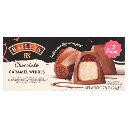 BAILEYS CHOCOLATE CARAMEL WHIRLS 3PK 78G