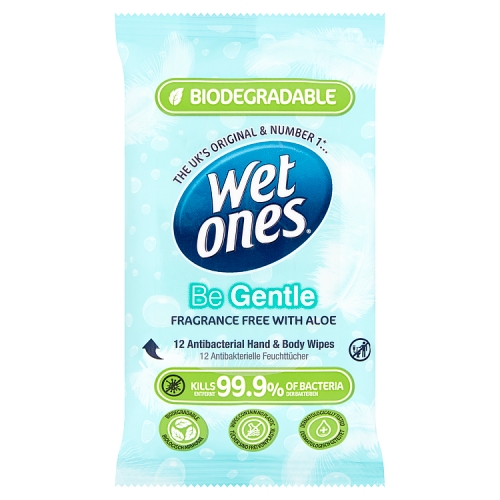 WET ONES BIO BE GENTLE BIODEGRADABLE WIPES 12S