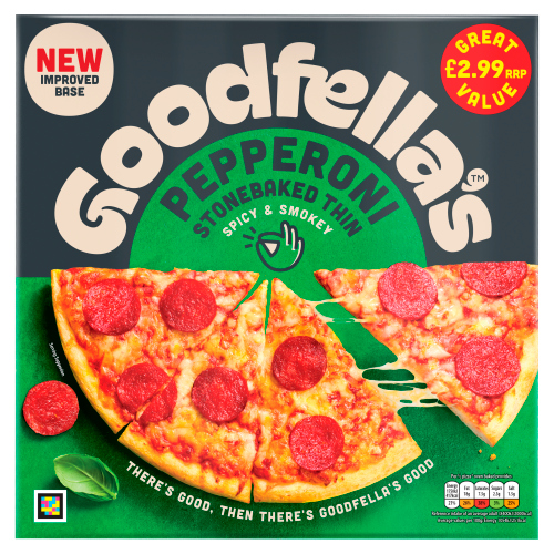 GOODFELLAS PEPPERONI STONEBAKED THIN PMP £2.99 332G