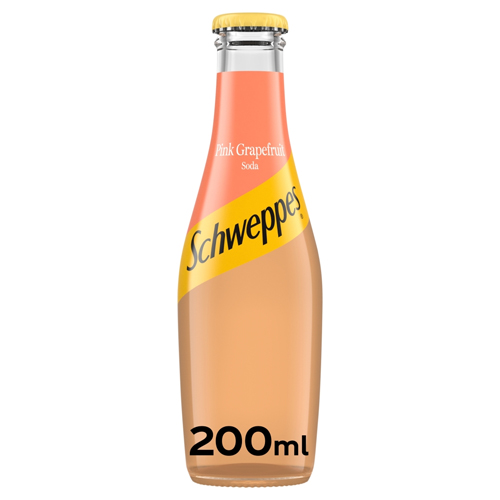SCHWEPPES PINK GRAPEFRUIT SODA GLASS 200ML