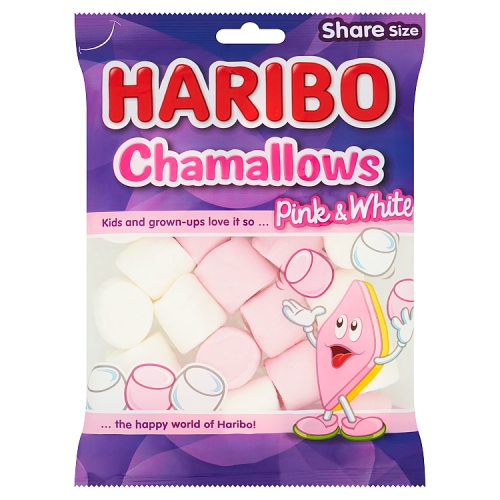 HARIBO CHAMALLOWS PINK & WHITE BAG 140G