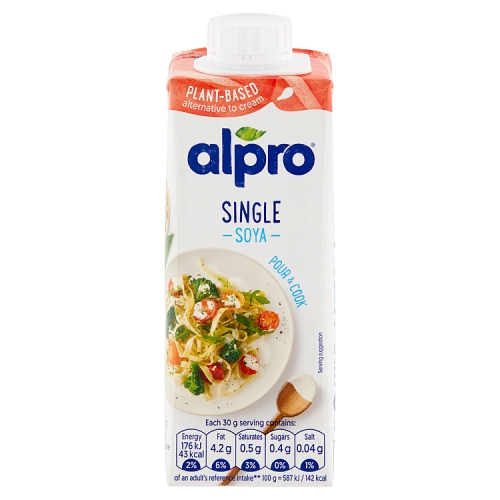 ALPRO SOYA  ALTERNATIVE TO SINGLE CREAM 250ML