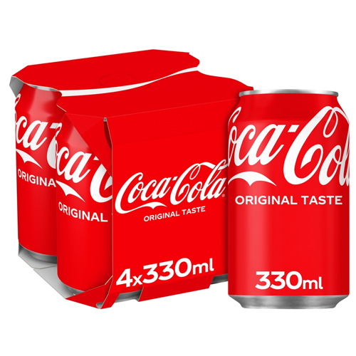 COKE CAN 4PK 330ML