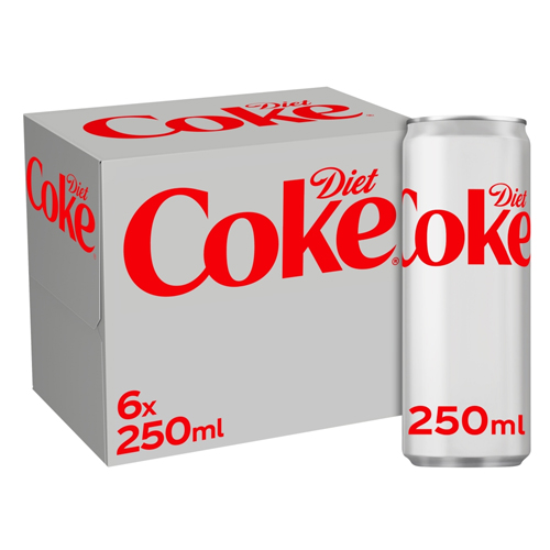 COKE DIET 6PK 250ML